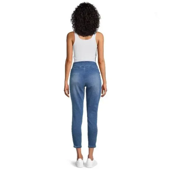 Women's Maternity Blue Denim Stretch Jeggings Pants Jeans Size M - Picture 6 of 8